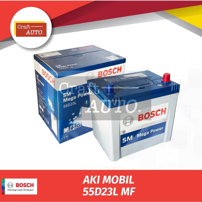 TERLARIS Aki Mobil Bosch Kering 55D23L