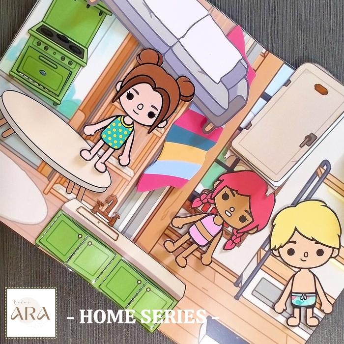 (Allthebest) Toca Boca Paper House Busy Book Toca Boca Life World HOME SERIES