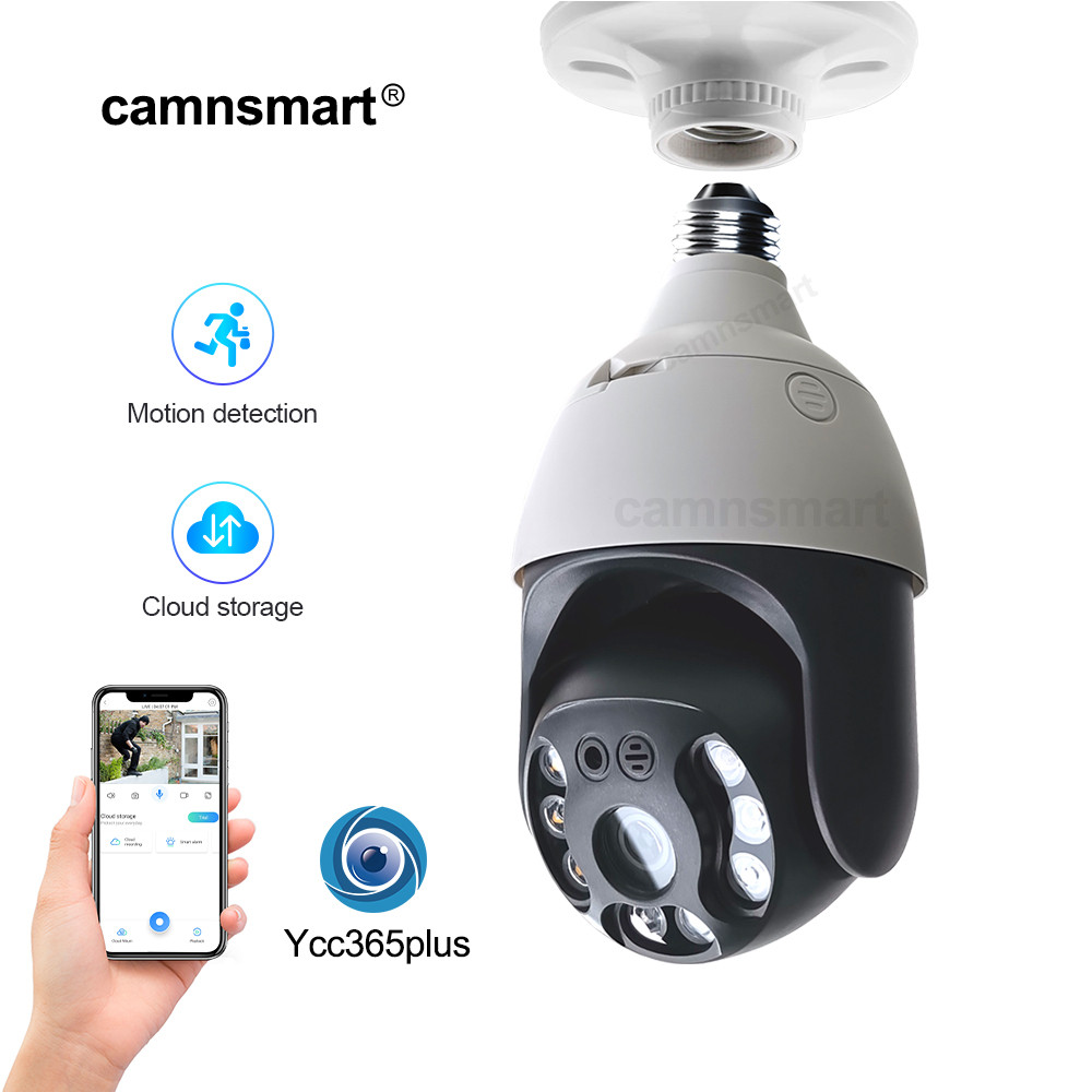 3MP Wifi Camera Outdoor Ycc365 with E27 Light Bulb Connector Wireless