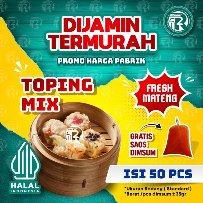 

DIMSUM AYAM TOPING MIX FRESH MATANG ( ISI 50 ) HALAL ( PROMO GROSIR)