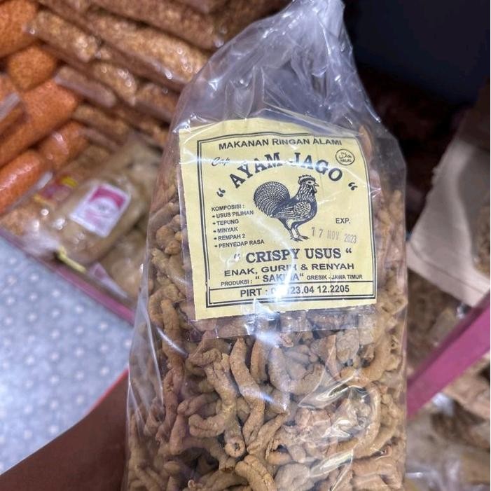 

KERIPIK USUS SUPER PREMIUM 1KG JAYA MAKMUR AYAM FOOD CRISPY SNACK