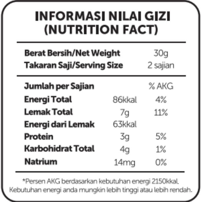 

ALMOND SEA SALT - ALMOND ASIN DENGAN SEA SALT 30GR
