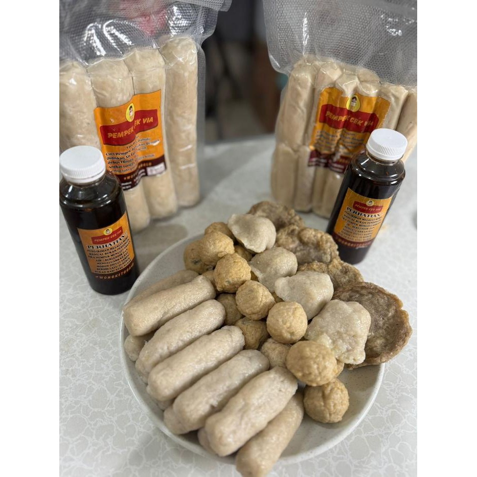 

PAKET KOMPLIT PEMPEK SEMUA VARIAN + CUKA 250ML ASLI PALEMBANG