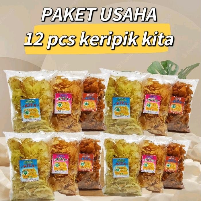 

BUNDLING 12 BUNGKUS KERIPIK SINGKONG KITA KRIPIK SNACKS FOOD CHIPS SINGKOS PEDES SNACK MURAH