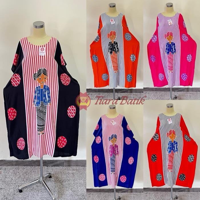 Daster Lowo Super Premium Motif BU TEJO Kekinian Jumbo Rayon Tebal Nyaman - tiara batik