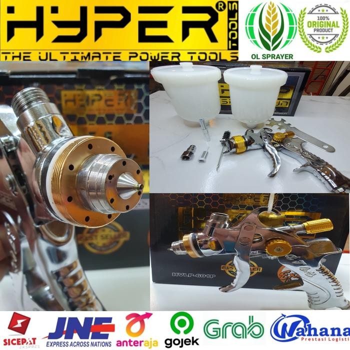 Murah Hyper Spray Gun Hvlp Semprotan Angin Cat Hyper Tabung Atas 600Cc Hvlp