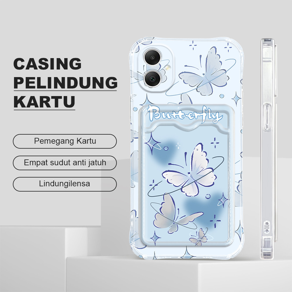 Casing Hp Untuk Compitable With Samsung Galaxy A05 Anti Jatuh Tempat Kartu Cassing Card Holder Softc