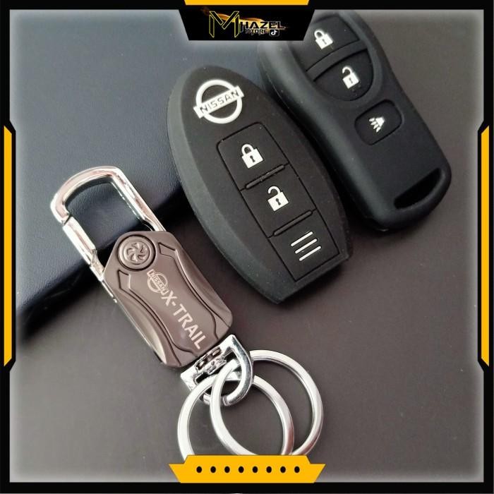gantungan kunci remote keyless mobil nissan xtrail logo