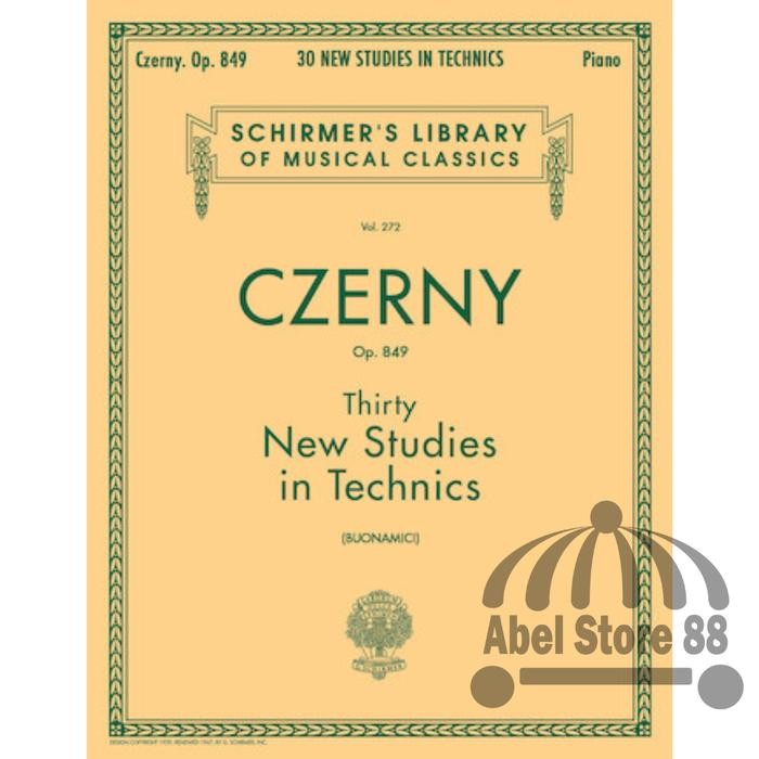 Czerny Op. 849 30 New Studies in Technic Schirmer Buku Teknik Piano