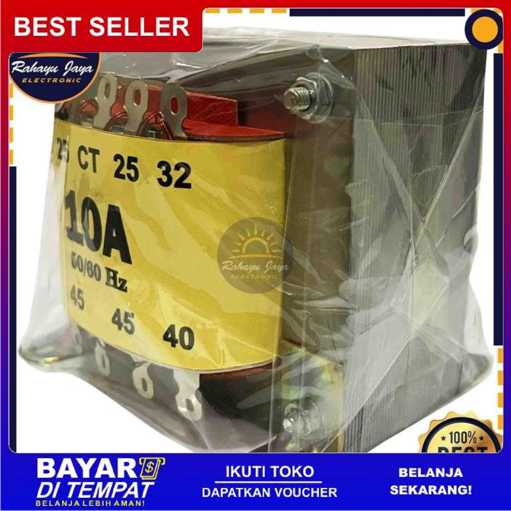 FREE ONGKIR TRAFO 10 AMPERE CT 45 MURNI BISA COD