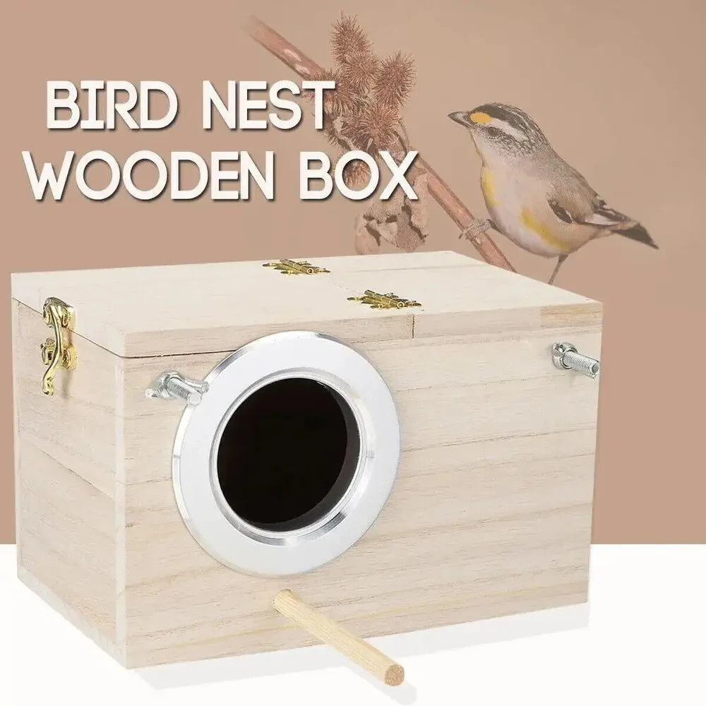 

Bird Breeding Box Cage Nest For Parrot Nesting House Wooden Lovebirds Finch Home Tools