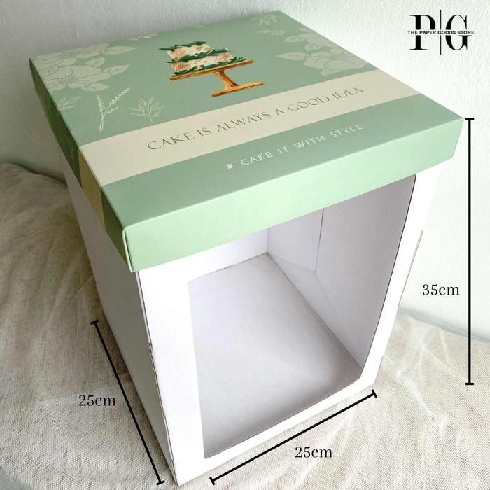 Tall Cake Box Kardus / Kotak / Dus Kue Tinggi 25x25x35