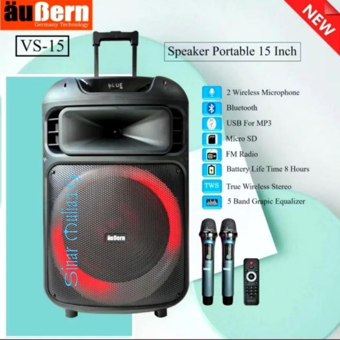 JUAL AuBern VS-15 Original Speaker Active Portable 15 inch Bluetooth Garansi Resmi AuBern