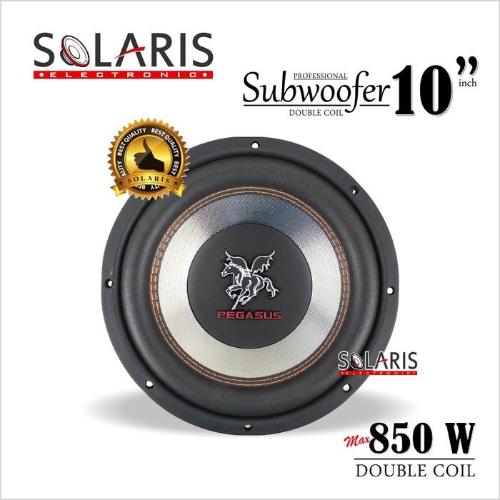 Laris Subwoofer 10 Inch 850 Watt Double Coil Pegasus Pg-1035 Model Baru