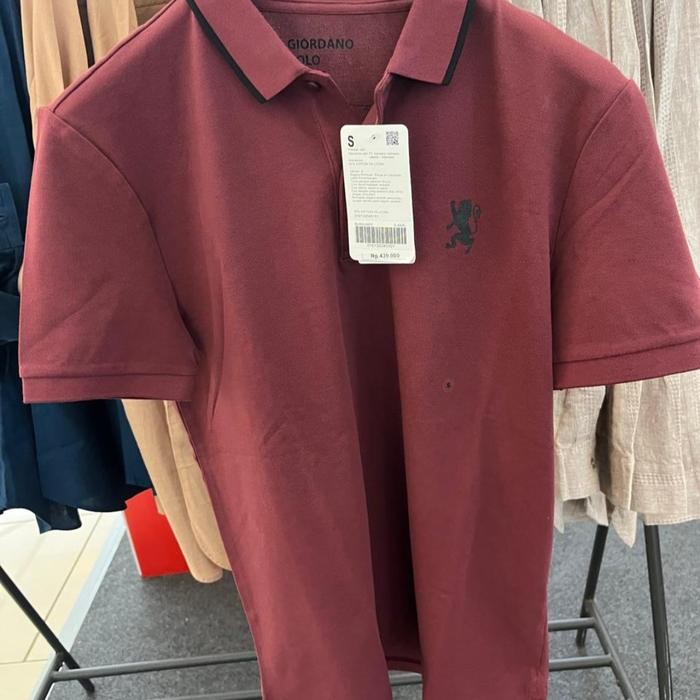 BajuKaosPolo TshirtPria MiniLionPolo Burgundy GiordanoOriginal