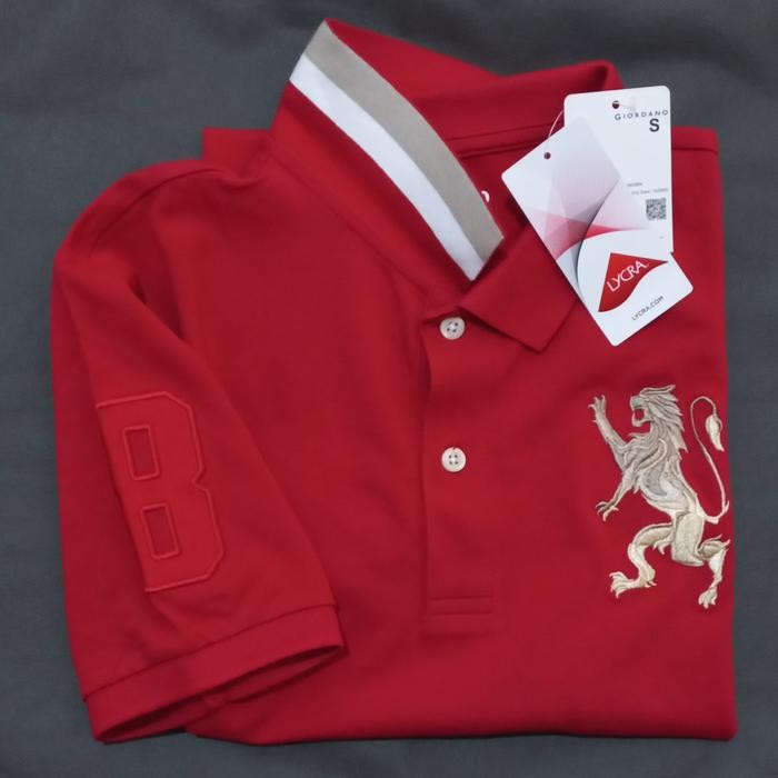Kaos Polo Pria 3D Lion Polo Giordano Original