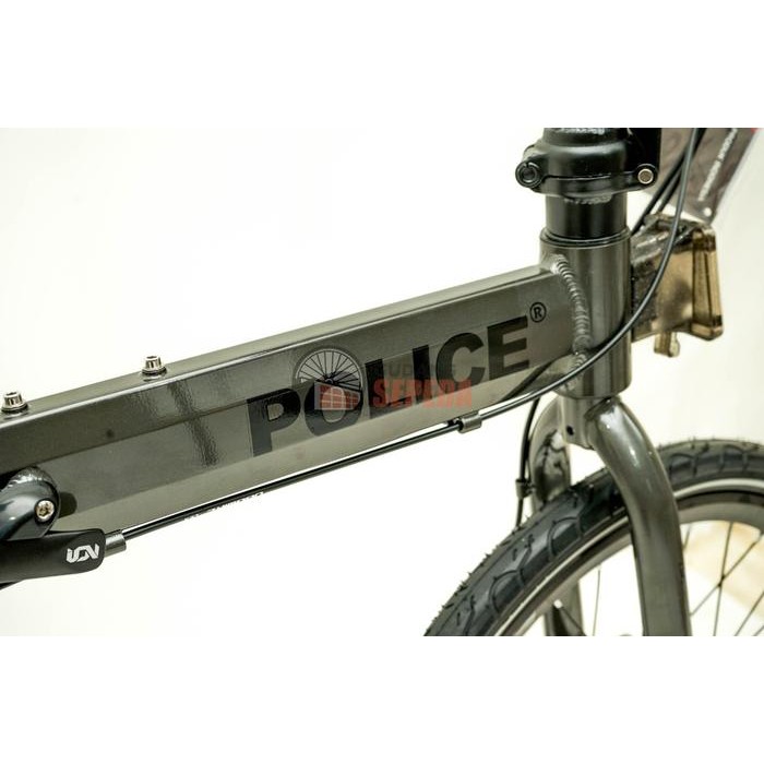 Sepeda Lipat Element Police Texas 20 Inch Folding Bike 7 Speed Sni