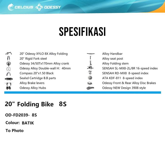 Lipat Alloy Odessy Xylo Shimano 8 Speed