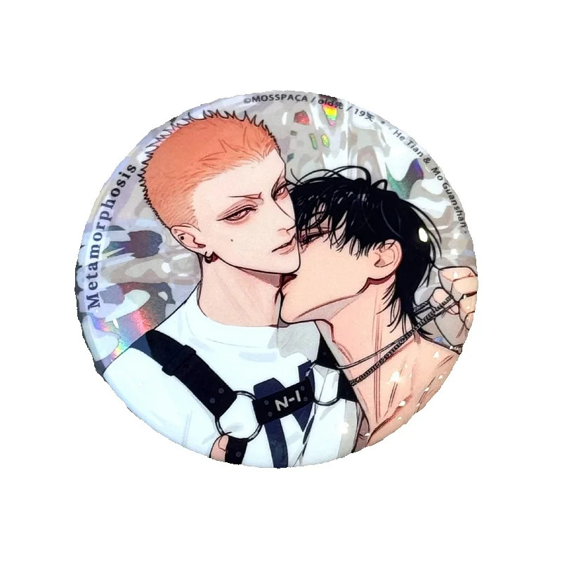 19 Days Old Xian Official Laser Enamel Pins - Mo Guanshan & He Tian Limited Edition Anime BL