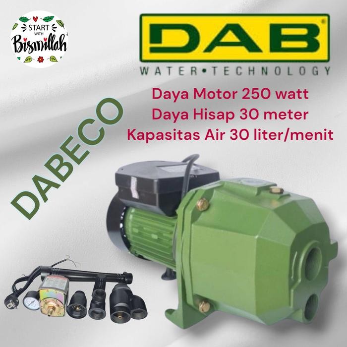 TERLARIS Pompa Air Jet Pump DAB Eco DP-255A Tanpa Tabung