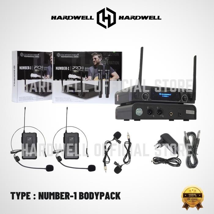 Mic Wireless Hardwell Number 1 Original Double Mic Clip On Headset