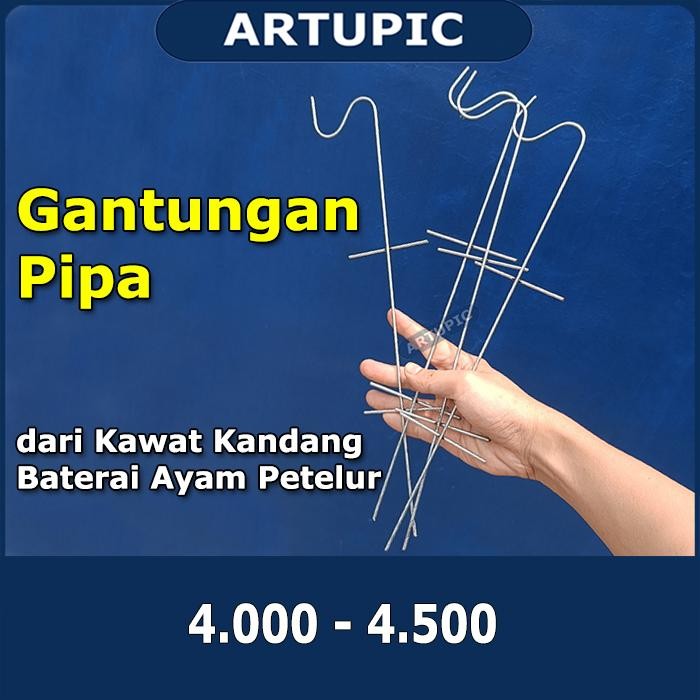 Gantungan Pipa Nipple dari Kawat Kandang Baterai Ayam Petelur Galvanis