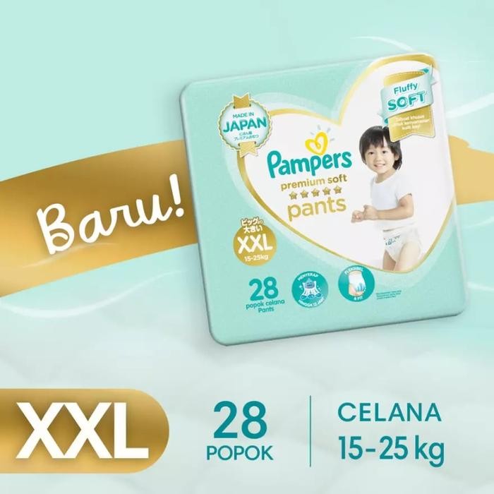 NEW PAMPERS Popok Celana XXL 28 Premium Soft XXL28 XXL-28 Tipe Pants