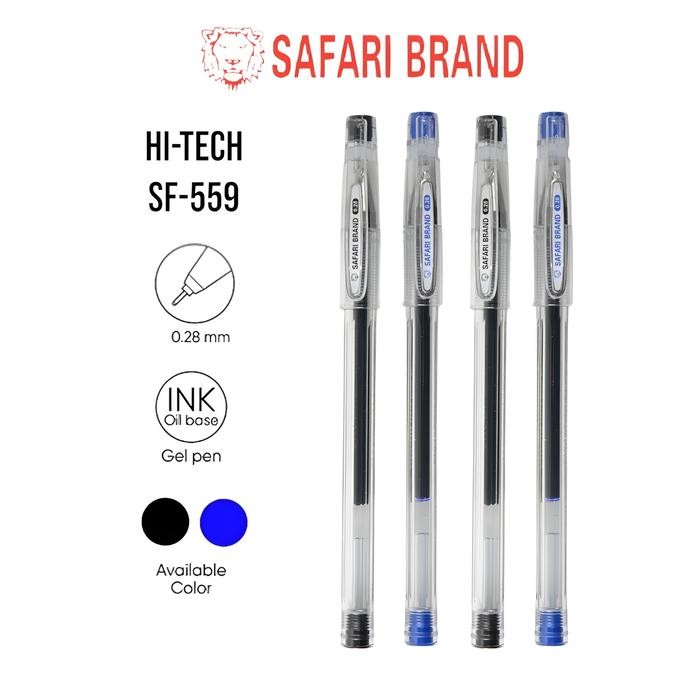 

(Imk) - (12Pcs) Hitam Pulpen Ballpoint Pena Polpen Hi-Tech Hitech 0.28 Mm Murah Bagus Safari Brand