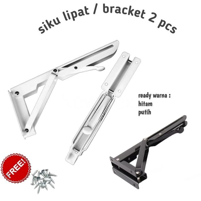(Ryl) - Bracket 2 Pcs/ Engsel Meja Lipat Dinding / Engsel Siku Lipat Dinding