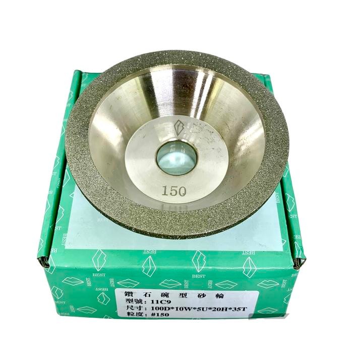 batu gerinda CBN diamond mangkok ukuran 100 mm baru.grit 150