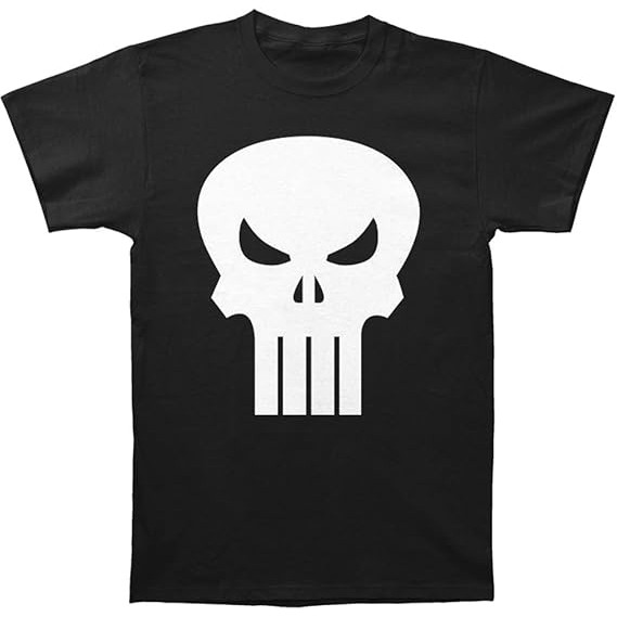 Kaos Logo Tengkorak Film Hitam Katun CrewNeck Unisex Pria Wanita