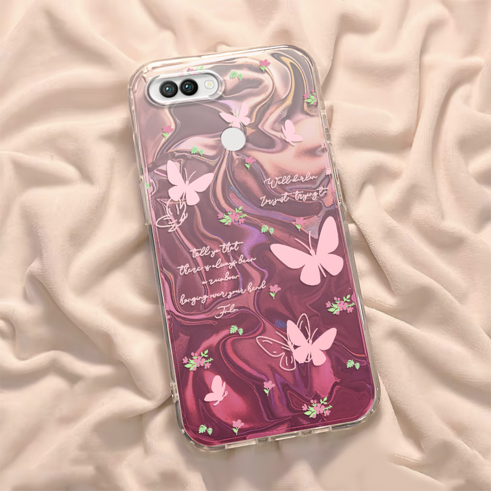 Casing Hp Untuk Realme 2 U1 Pro Hardcase Case Kesing Butterfly Flower 0012 SBW Phone Cassing Cesing