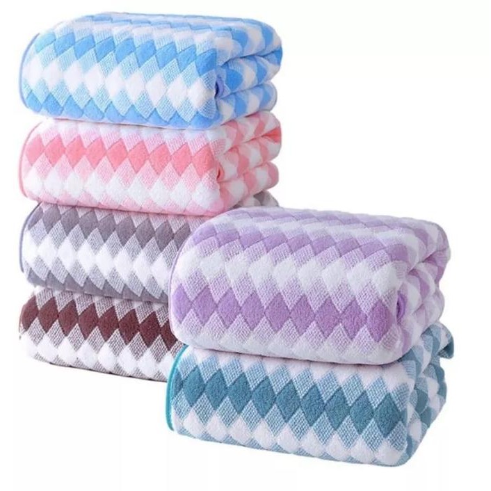 Handuk Microfiber Zigzag Towel Dewasa Perlengkapan Kamar Mandi