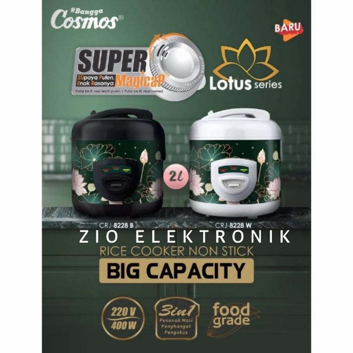 Com Cosmos Crj 8228 Rice Cooker 2 Liter Anti Lengket