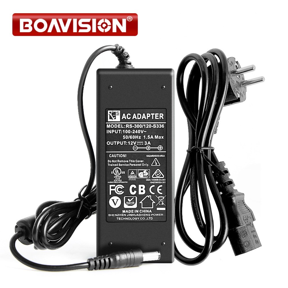 100V-240V To DC 12V 3A Switching Powerful Power Supply Adapter Work
