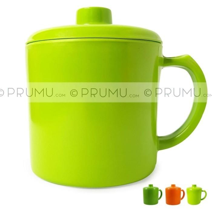 (Allthebest) Mug Melamin Unica Mug Jumbo Gagang Mug Tutup 710 Mug Hitam Mug Kopi