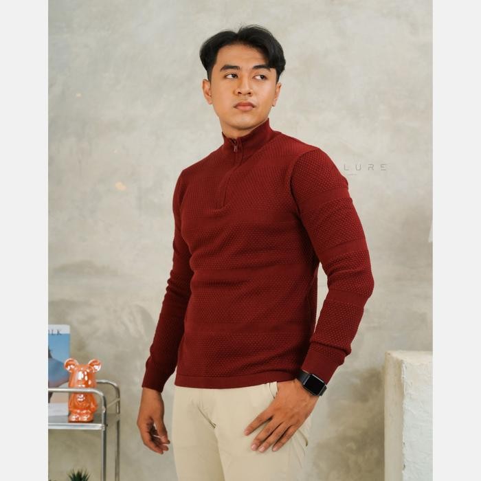 Nalure Long Sleeve Turtle Neck Sweater Rajut Turtle Neck Pria *