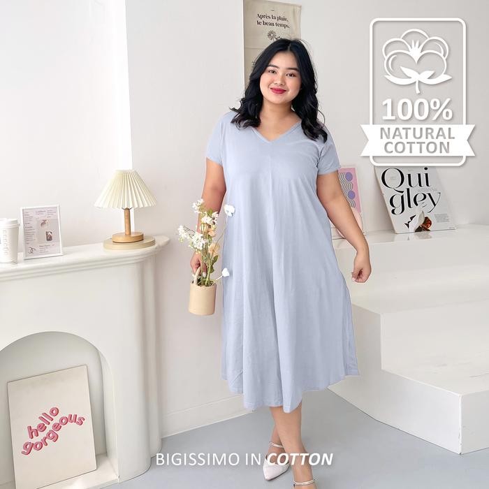 Bigissimo In Cotton - Abbely Atasan Casual Panjang Nyaman Jumbo Bigsize *