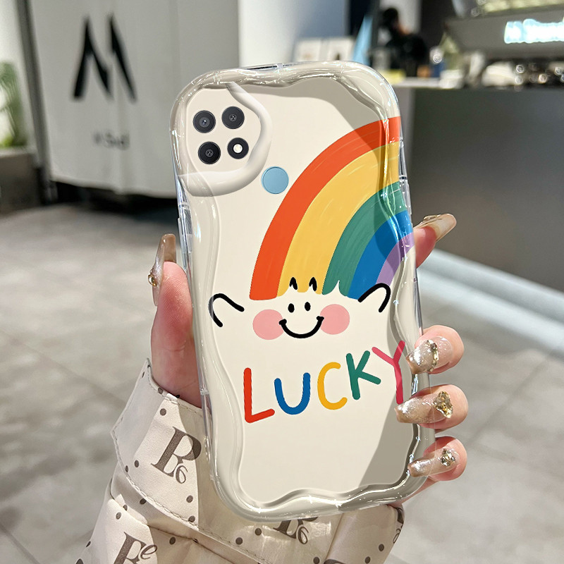 Casing Hp Untuk OPPO A15 A15s A35 Case Casing Pelangi pole Kasing HP Kesing Silikon Softcase wadah k