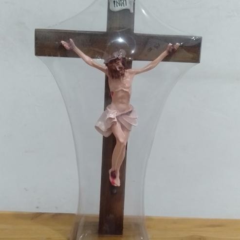 (Allthebest) Salib Duduk Katolik 30 cm - Salib Meja - Salib Yesus
