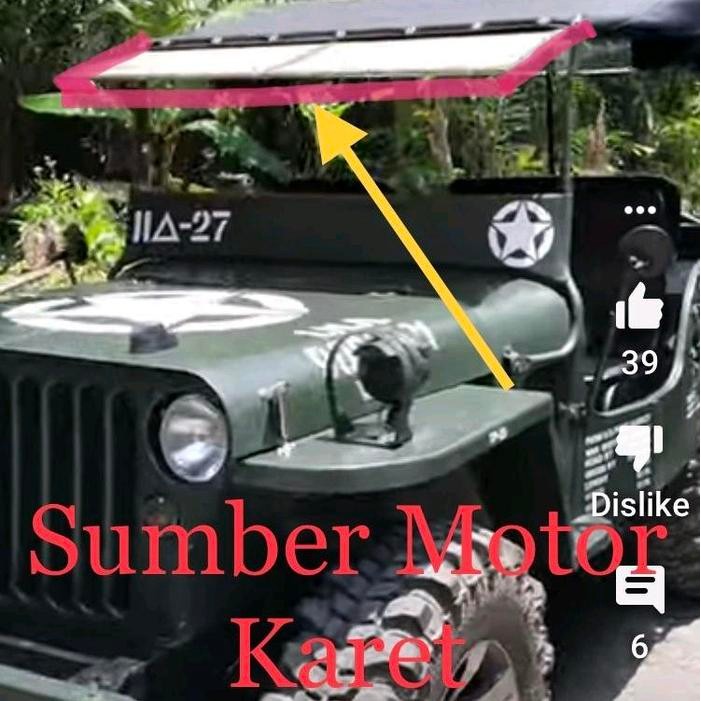 Karet Kaca Depan Willys Frameless