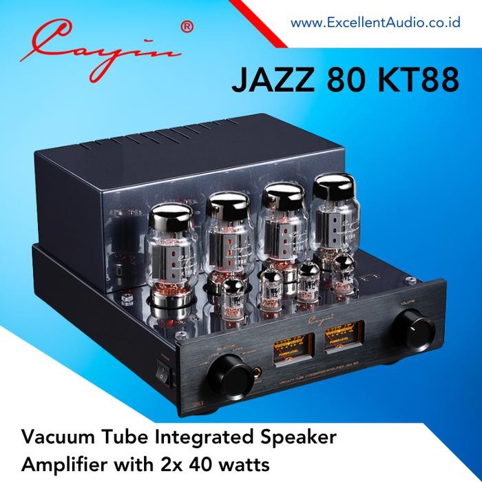 Amplifier Cayin Jazz80 / Jazz-80 / Jazz 80 Vacuum Tube Integrated Speaker Amplifier with 2x 40 watts