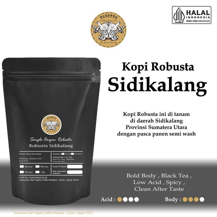 

Otten Coffee - Biji Kopi Fine Robusta Sidikalang 200Gr Bean Ground Bubuk 200 Gram Tagetto Coffee