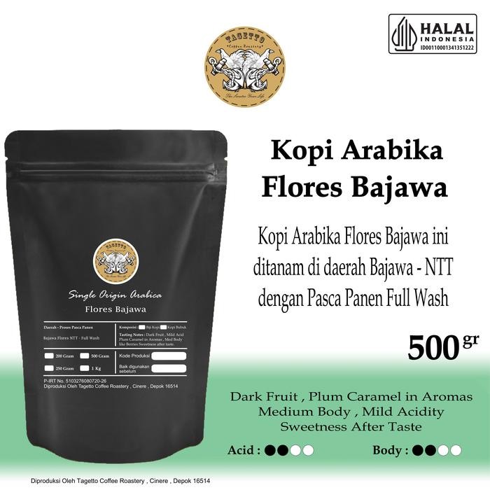 

Otten Coffee - Biji Kopi Arabika Flores Bajawa 500Gr Arabica Bean Ground Bubuk 500 Gram Tagetto
