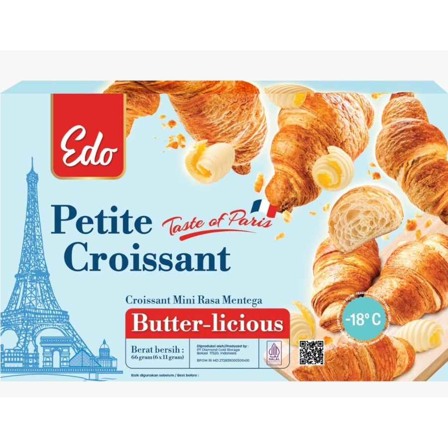 

Edo Petite Croissant Butterlicious 66 gram