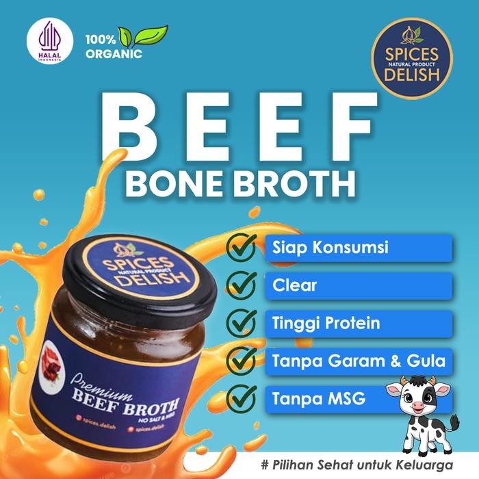 

Beef Bone Broth Collagen Kaldu Tulang Sapi Organik MPASI BB Booster - Spices Delish