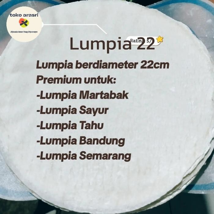 

Kulit Lumpia Super/besar 20-21 cm lemes anti sobek kirim produksi baru
