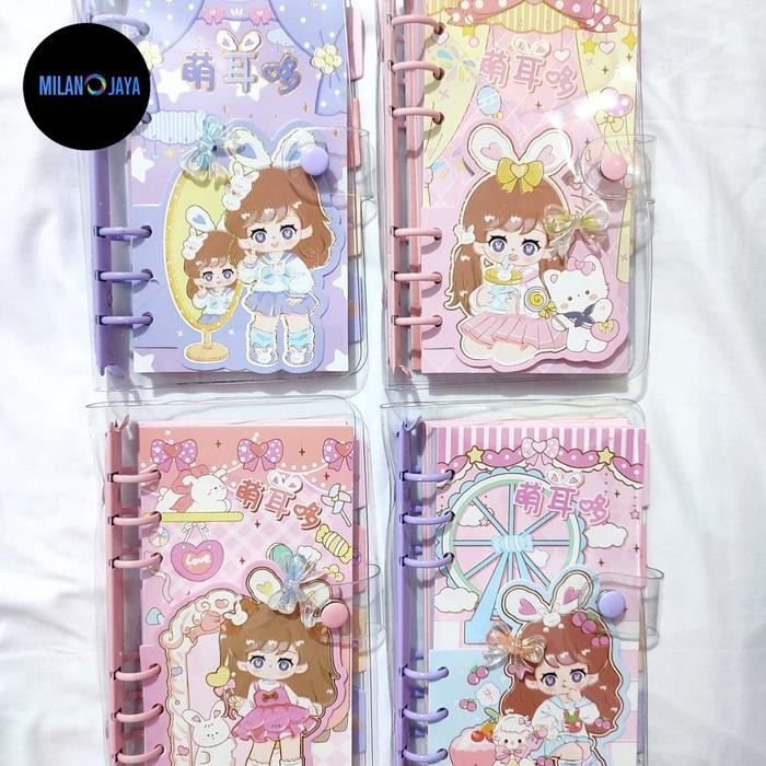

BUKU BINDER RING BESI COVER MIKA FULL COLOR 3D PITA PEMBATAS BUKU CUTE GIRL BUKU DIARY KADO TEMAN