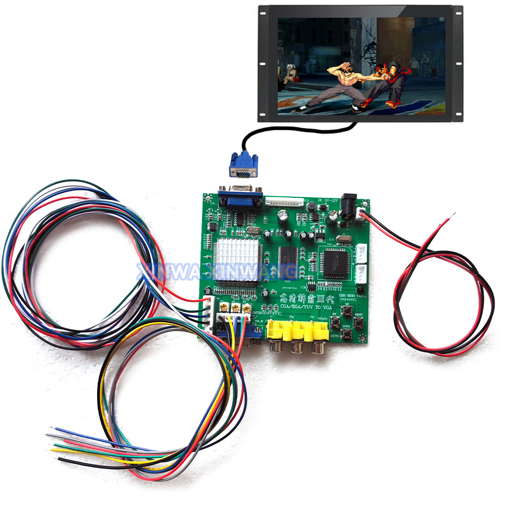 GBS8200 RGB/CGA/EGA/YUV To VGA LCD HD Video Converter Board PCBA For Arcade Game Machine Motherboard