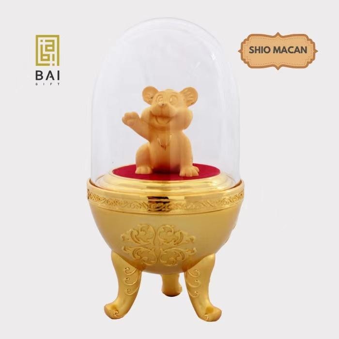 Ready Stok Patung shio harimau/Pajangan Lapis Emas/Hadiah/DekorasiRumah/Souvenir